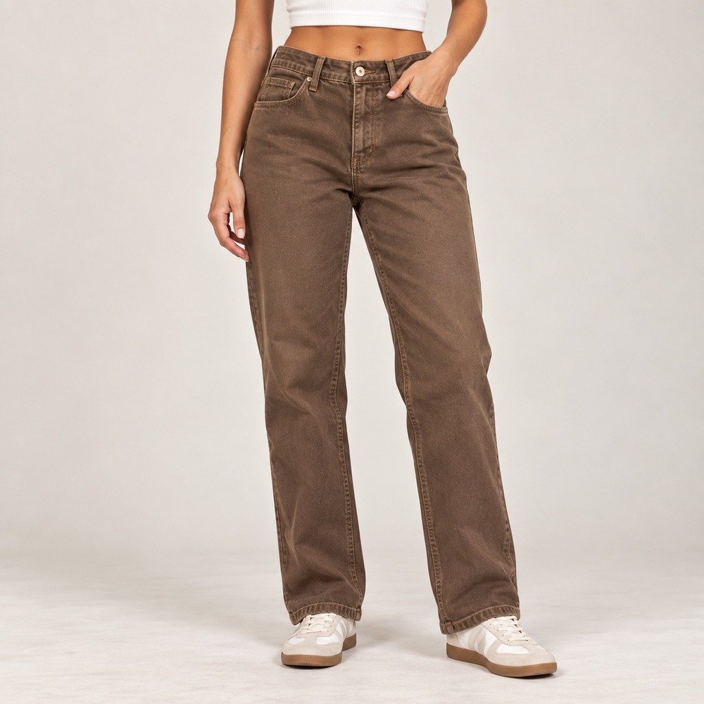 Vintage Guess U.S.A. High Rise Brown Tapered Mom Jeans 90s Size 31